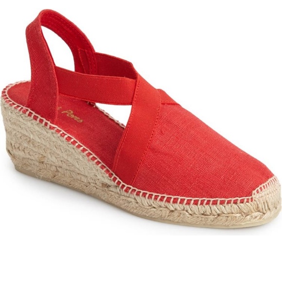 Toni Pons Ter Slingback Espadrille Sandal Red Size 6.5 - Picture 1 of 7